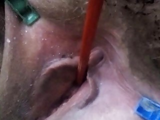 Spreading that pussy and lighting the hairs on fire too