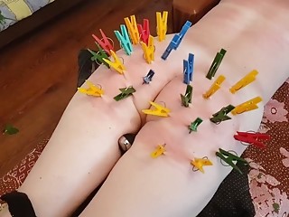 Babe is tied up and she gets ass tortured hard